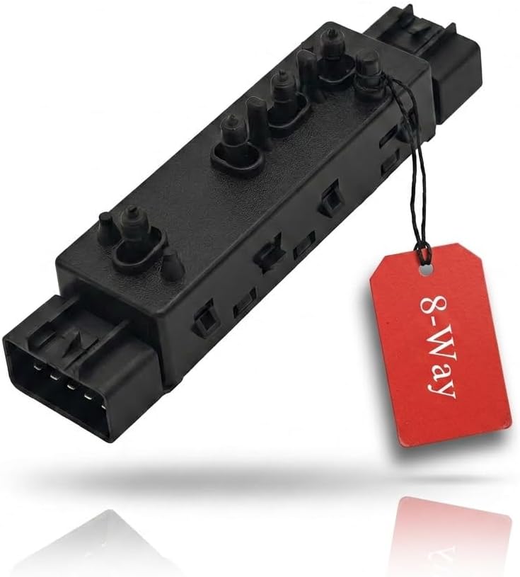 Premium Driver Side Power Seat Switch 8-Way Seat Control Recliner & Tilt Adjustment Compatible with Chevrolet Chevy Cadillac Buick GMC 2010–2019, Seat Control Switch Replacement 25974714