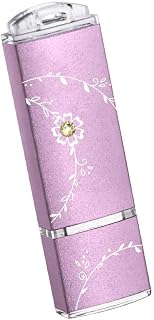 TCELL 128GB Natural Beauty USB 3.0 Flash Drive Decorated with Swarovski Elements Crystal Lavender Purple for Lady Student Gift Office