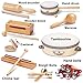LOOIKOOS Montessori Natural Wooden Musical Instruments Set for Toddlers Preschool Educational Percussion Toys with Storage Bag, Safe Early Learning Toys for Boys Girls (3+)