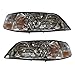 TRQ 2 Piece Headlight Assembly Set Driver & Passenger Side Compatible with 2003-2004 Lincoln Town Car FO2502184 FO2503184