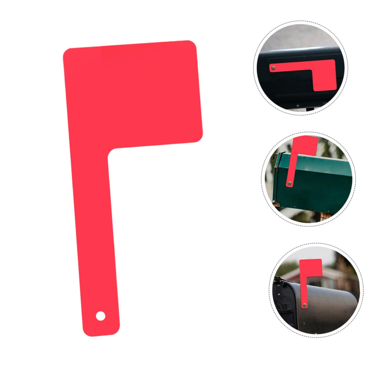 Uonlytech 2 Pz Banner della di posta asta portabandiera per cassetta postale bandiera rossa della cassetta postale acrilico compatibili bandiera della universale