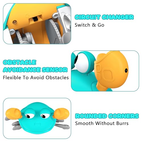 image for ZHVV Crawling Crab Toy, Infant Tummy Time Baby Toys, Fun Interactive D