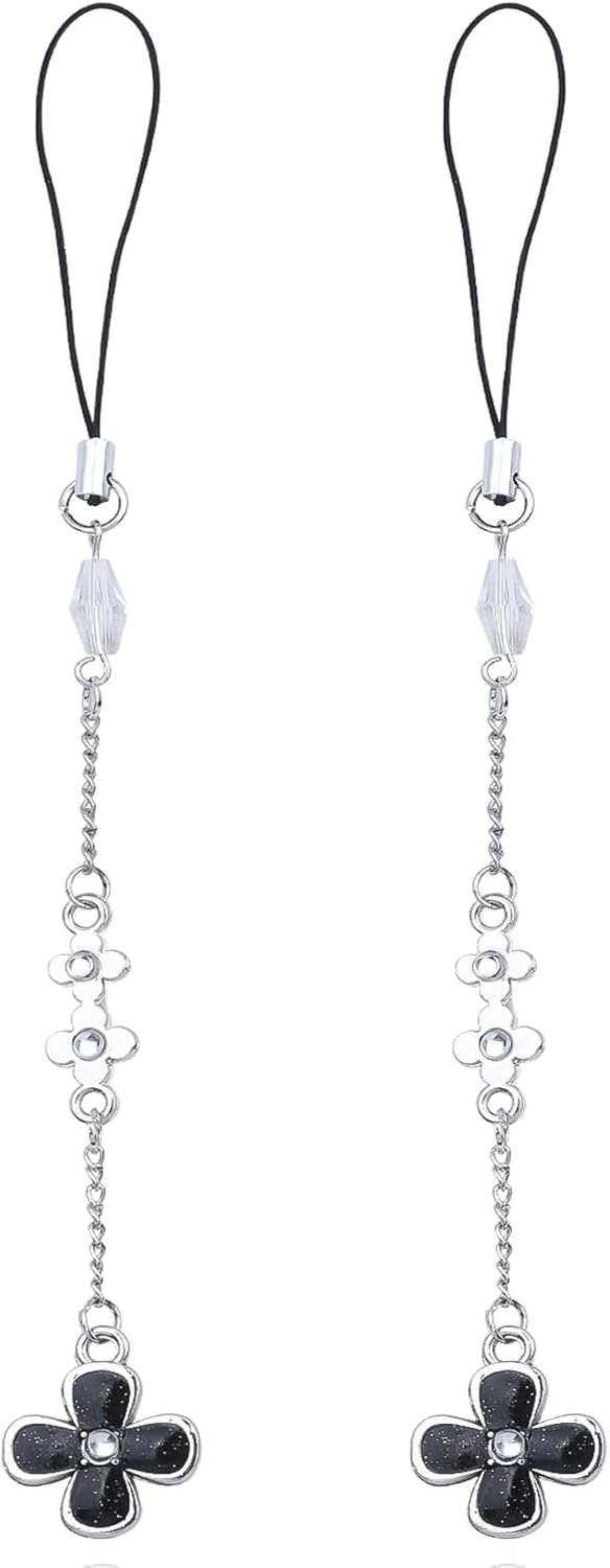 Disengor 2Pc Four Leaf Clover Phone Charm Cartoon Anime