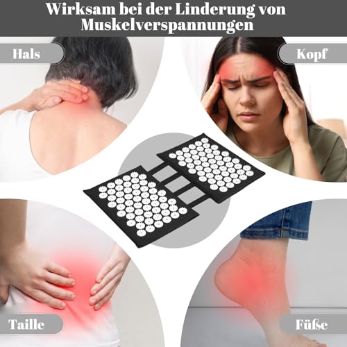 Whchiy Akupressurmatte für Füße mit ABS Spitzen, Einen Tragbaren Akupunktur Matte - mit Tragetasche Akupunkturmatte Fußmassage Damit Ist Die Durchblutung Erhöht