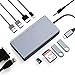 Produktbild ABLEWE 11 in 1 USB C Hub Adapter Type C Hub Station mit 4K HDMI,VGA,PD-Ladeanschluss,SD/TF Kartenleser,4 USB Ports,RJ45 Ethernet-Port und 3,5mm Audio Type C-Docking für mehr Typ C Geräte