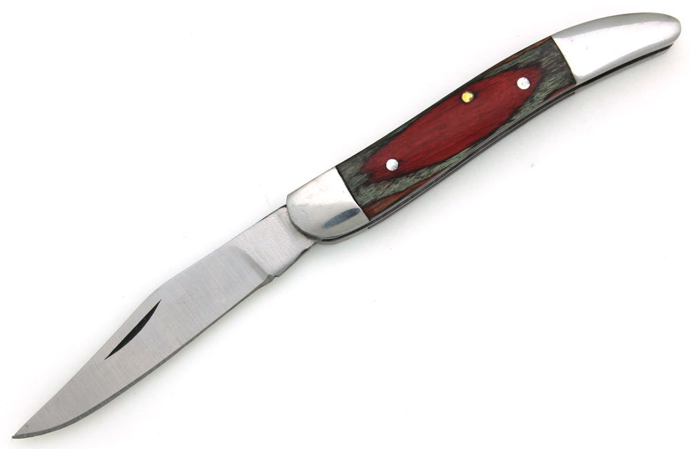 Wild Turkey Handmade Frost Wood Tooth-PickFolding Knife 3.5' Closed Everyday Carry Collectors Item Survival (FW)