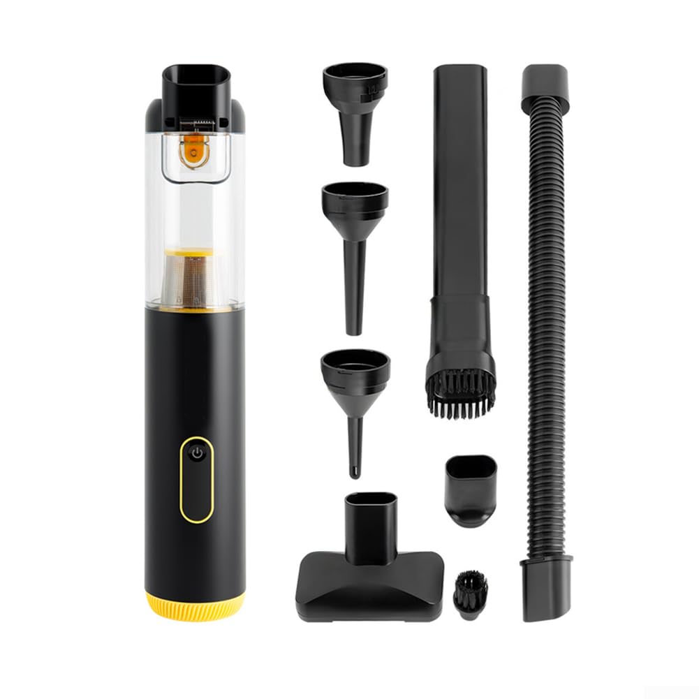 Aspirador inalámbrico de coche de alta succión de mano soplador de polvo automático silencioso 25dB 2200mAh kit de herramientas de limpieza de electrodomésticos portátil para el interior del vehículo