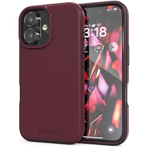 Image of Crave Dual Guard Compatible with iPhone 16 Case, Compatible with MagSafe Shockproof Protection Dual Layer Case for Apple iPhone 16 (6.1 inch) - Berry