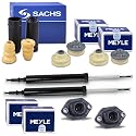 BESTPRICE 2x Gasdruck Stoßdämpfer hinten, 2x MEYLE Domlager hinten unten, 2x MEYLE Domlager hinten oben, 1x SACHS Staubschutzsatz Kompatibel mit BMW 1er (E81)(E88)(E82), 3er (E90)(E93)(E92)(E91)