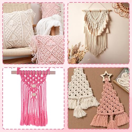 Coriver Makramee Starter Set 3mm Rosa – Bild 7