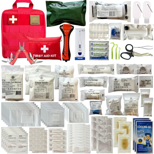 Botiquín de Primeros Auxilios - Farmacia de Viaje Ultra Completa - Kit de Primeros Auxilios - Más de 150 Piezas - Kit de Emergencias para Hogar - Oficina - Camping - Coche - Barco