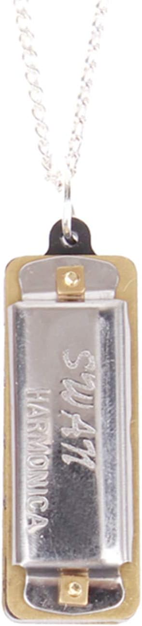 Dresden New Cute Swan Mini Harmonica 4 Hole 8 Tone Necklace Silver