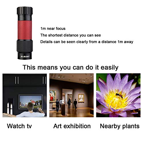 Svbony Sv301 8X25 Monocular, Mini Pocket Monocular With Hand Strap, Ipx5 Waterproof Fogproof Monocular, Compact Monocular For Bird Watching Scenery Travel Camping Hiking #TOP2