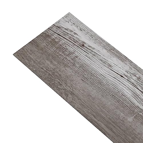 vidaXL PVC Laminat Dielen Vinylboden Vinyl Boden Planken Bodenbelag Fu&szlig;boden Designboden Dielenboden 5,02m&sup2; 2mm Selbstklebend Mattbraun Holz