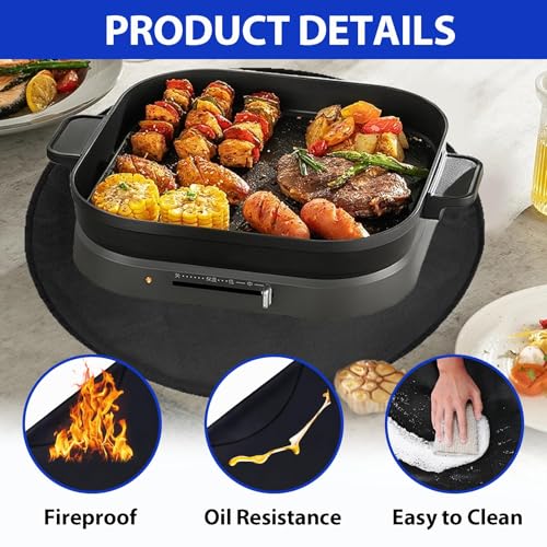 lrgnixs Fire Pit Mat,20in Round Fireproof Mat For Hearth Chiminea,3-Layer Heat Resistant Mat for Deck Patio Protection,Fire Pit Mat For Decking Grass BBQ Grill Floor Backyard Camping - Image 5