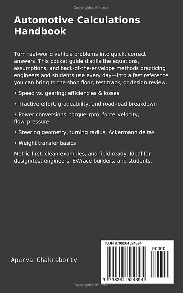 Automotive Calculations Handbook: A Pocket Guide Paperback – September 12, 2025 - Image 3