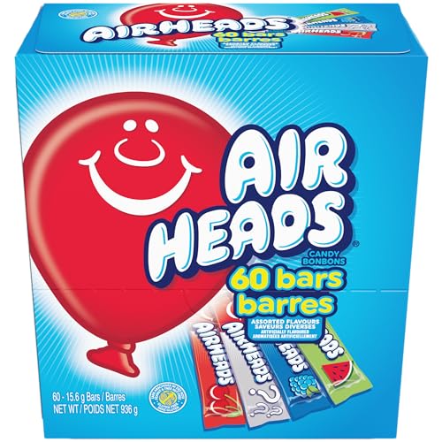 image for Airheads Candy Bars, Variety Bulk Box, Chewy Full Size Fruit Taffy, Gi
