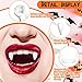 4 Sets Halloween Retractable Vampire Fangs White Vampire Teeth Halloween Plastic Silicone Vampire Teeth Reusable Fake Denture for Kids and Adults Halloween Party Cosplay Prop