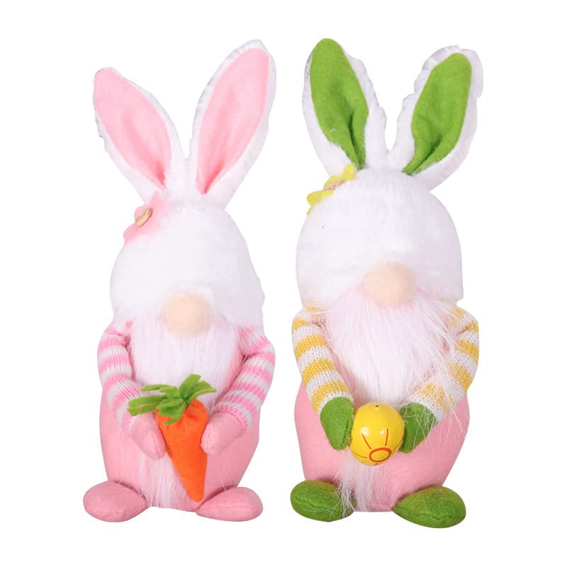 kuggty Easter Gnomes Decorations,Easter Bunny Faceless Doll,Faceless Bunny Stuffed Doll,Gnome Faceless Plush Doll,Spring Gnomes Easter Holiday Home Decoration Easter Gifts for Kids Women Men