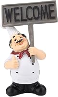 Vista 1 de Figuras de chef para decoración de cocina, tablero de bienvenida, figura decorativa de chef, escultura de chef francés, estatua de cocinero, moderna