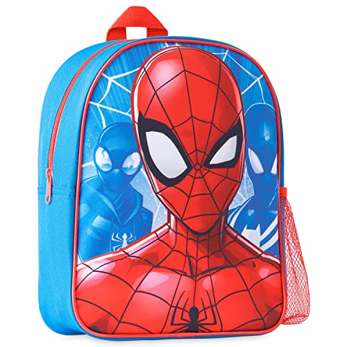 Marvel Mini mochila do Homem-Aranha para meninos e crianças, 28 x 23 cm, bolsa de jardim de infância para crianças, alças acolchoadas e bolso de malha para viagens, piqueniques, presentes para meninos