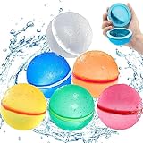 【Summer Water Party Bash】Diese farbenfrohen nachfüllbaren Wasserballonbälle bringen Ihnen kühl und Spaß im heißen Sommer. Perfekt für Familienaktivitäten, Reisespiele, Strand, Pool-Aktivitäten, Schule und Hof. Sie können überall Wasserspaß genießen.