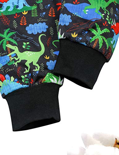 Von Kilizo Toddler Boy Clothes 18-24 Months Boy Outfits Winter Cute Dinosaur Hoodie Baby Boy Sweatsuit + Dinosaur Pants 2Pcs Set #TOP5