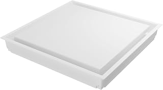 Fittes Framed 14.25x14.25" ABS Plastic Exhaust Fan Cover, White