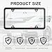 LivTee Carbon Fiber License Plate Frames, 4 Holes Stainless Steel License Plate Covers, 2PCS Car License Plate Holder, Automotive Exterior Accessories, Slim Design with Gasket Cover for US Cars