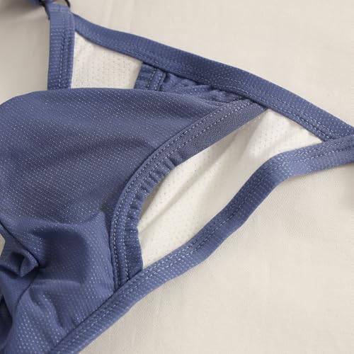 Mens Underwear Sexy Low Rise Briefs Tagless Bulge Pouch Gay Lingerie bugle Silky breathable Soft Moisture Wicking 2-Pack3