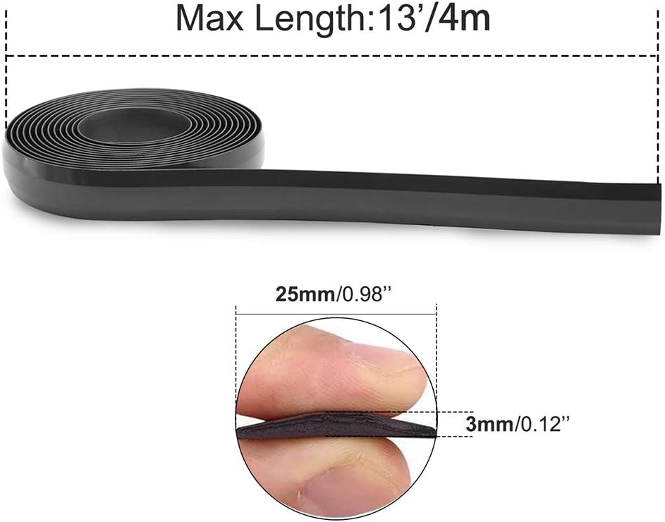 Boundary Strips for Neato Shark ION IQ Robot Vacuum 750 871 761R85, Magnetic Botboundary Strips Tape Markers for RoboVac 30 xiaomi Roborock S5, Not Compatible with APP/AI/LIDAR Robot, 13 Feet