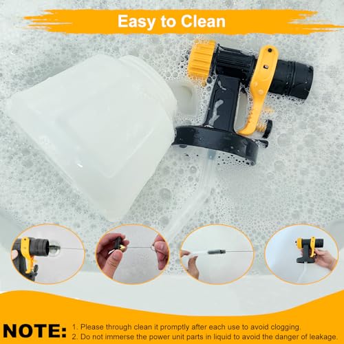 Paint-Sprayer-700W-High-Power-Electric-Spray-Paint-Gun with Cleaning & Blowing Joints, 4 Nozzle Sizes & 3 Spray Patterns, Easy to Clean, for Furniture, Cabinets, Decks, Walls, Doors, etc. CL-028-Y