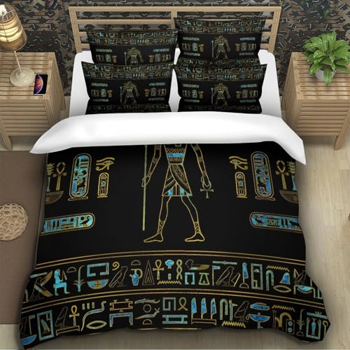 Parure de lit Égypte antique de qualité supérieure 200x200cm