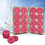 ANTHYTA 16 Stück Schaumstoff Schnuraufwickler für Vorfächer 43 * 13mm Fishing Vorfach Angelschnur Spulen mit Kunststoff Box Schaumstoff-Wickelbrett Angelausrüstung Schwamm umwickeltes Drahtzubehör