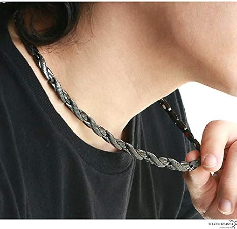 Amazon | [silver KYASYA]磁気ネックレス ステンレス 磁力 磁石 遠