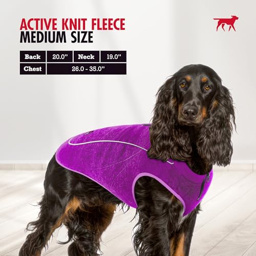 Image of Insulated Fleece Sweater for Dogs | Lightweight Warm Dog Vest | Zipper Port for Harness | Cold Weather Winter Jacket | Rain Snow Repellant Coat | Adjustable for Small Medium Large Girl Dogs (Purple /M)