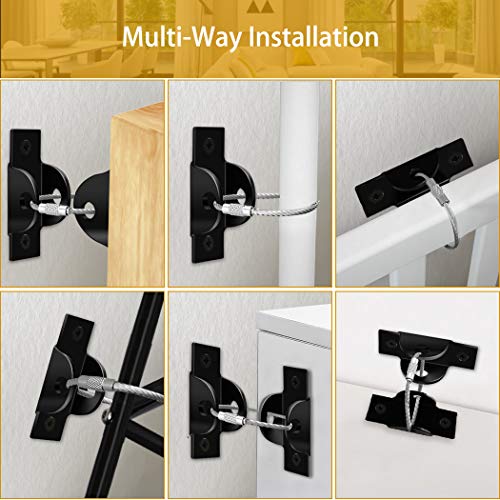 image for LKE Furniture Anchors (6 Pack) Furniture Straps for Baby Proofing, Fur