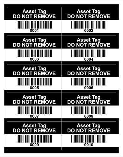250 Personalised QR Code Asset Tag Labels Custom Stickers- Black 40mm X - View #3