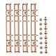 PATIKIL A6 6-Loch Ringbuchmechanismen, 4er-Set Ringbuchrücken Ersatz für Ringbuchplaner, Roségold