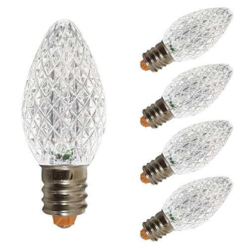 Yirunfa C7 Christmas Lights Replacement Bulbs, 25 Pack, 120V UL,