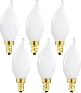 Frosted E12 Candelabra Led Bulbs 40 Watt Dimmable E12 Led Light Bulbs 4000k