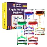 Special Supplies Liquid Motion Bubbler Toy (4-Pack) Colorful Hourglass Timer with Droplet Movement,...