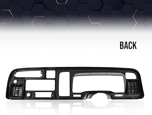 Miniatura 2 de PIT66 Panel de moldura de radio, tablero envolvente compatible con Dodge Ram 1994-1997 Dash Bisel Radio Trim Panel Cubierta Instrumento Negro