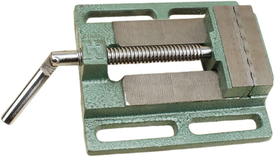3 Inch Drill Press Vise Swivel Base Heavy Duty Table Clamp for Woodworking and Drilling Cast Iron Bench Clamp for Precision Work Random Color