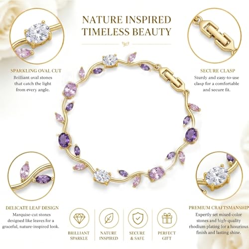Image of Aurie Tulip Bracelet for Women & Girls | Anti Tarnish Stainless Steel Floral Bracelet |Party and Daily Wear Jewellery
