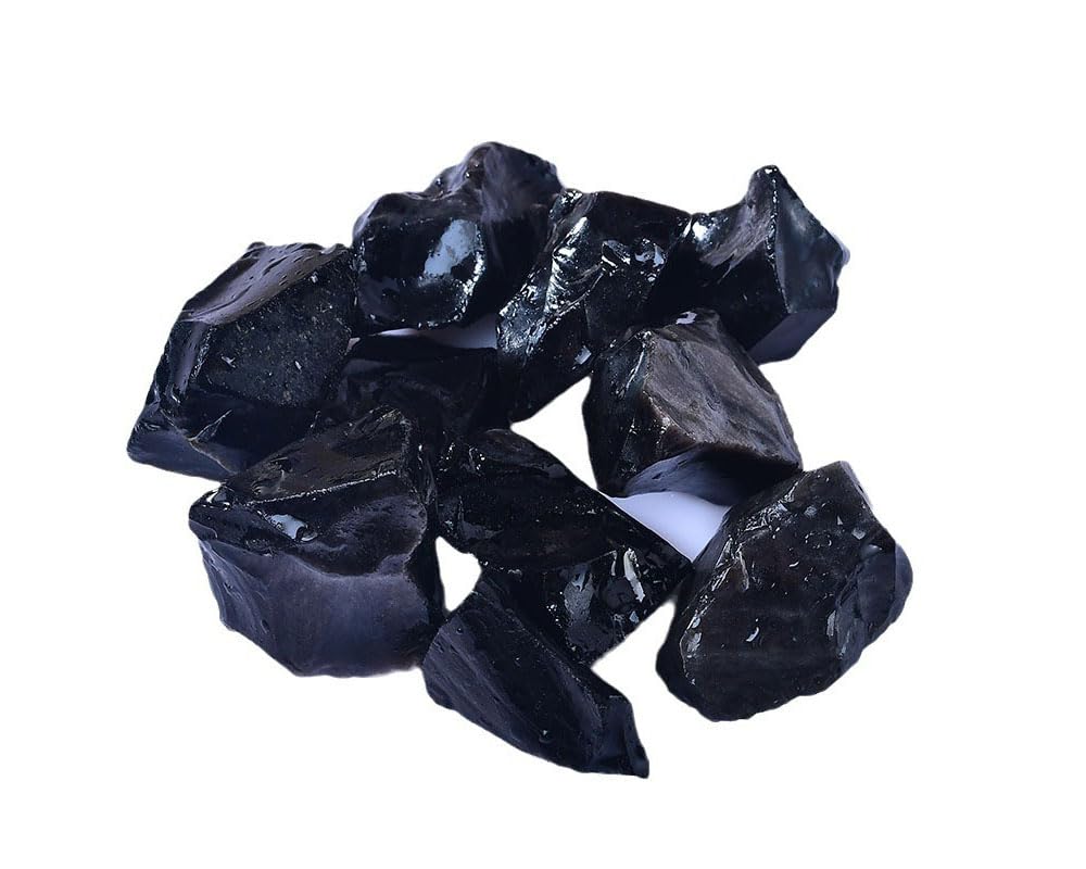 Obsidian Rough Rocks 2 lb Bulk Natural Raw Gemstones for Arts, Crafts, Tumbling, Cabbing, Polishing, Wire Wrapping, Wicca and Reiki Crystal Healing (Obsidian Small)