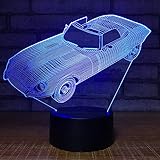 ❤ (3D Creative Design): Eine stilvolle und innovative Art-Nachttischlampe mit einer Vielzahl von 2D-Grafikdesigns kann eine visuelle Wirkung in 3D erzielen.