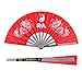 Nikou Tai Chi Fan, Acciaio Inossidabile Cinese Kung Fu Tai Chi a Mano Folding Fan Arts Danza di addestramento di Pratica Prestazioni del Ventilatore for Gli Uomini/Donne (Colore : Red)