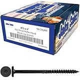 15x4インチ ブラックウエハーヘッド構造ラグネジ.ログ構造、木材フレーム、ラミネートビーム、ポールバーンなどに使用.T-30 トルクス/スタードライブ(~50個)