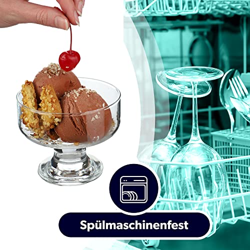 Eisbecher Kadax Glas Set Eisschalen und Dessertgläser mit Fuß